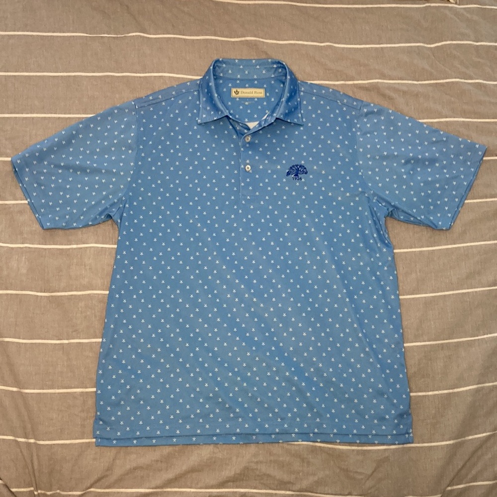 Donald Ross Light Blue Crossing Clubs Men’s Polo